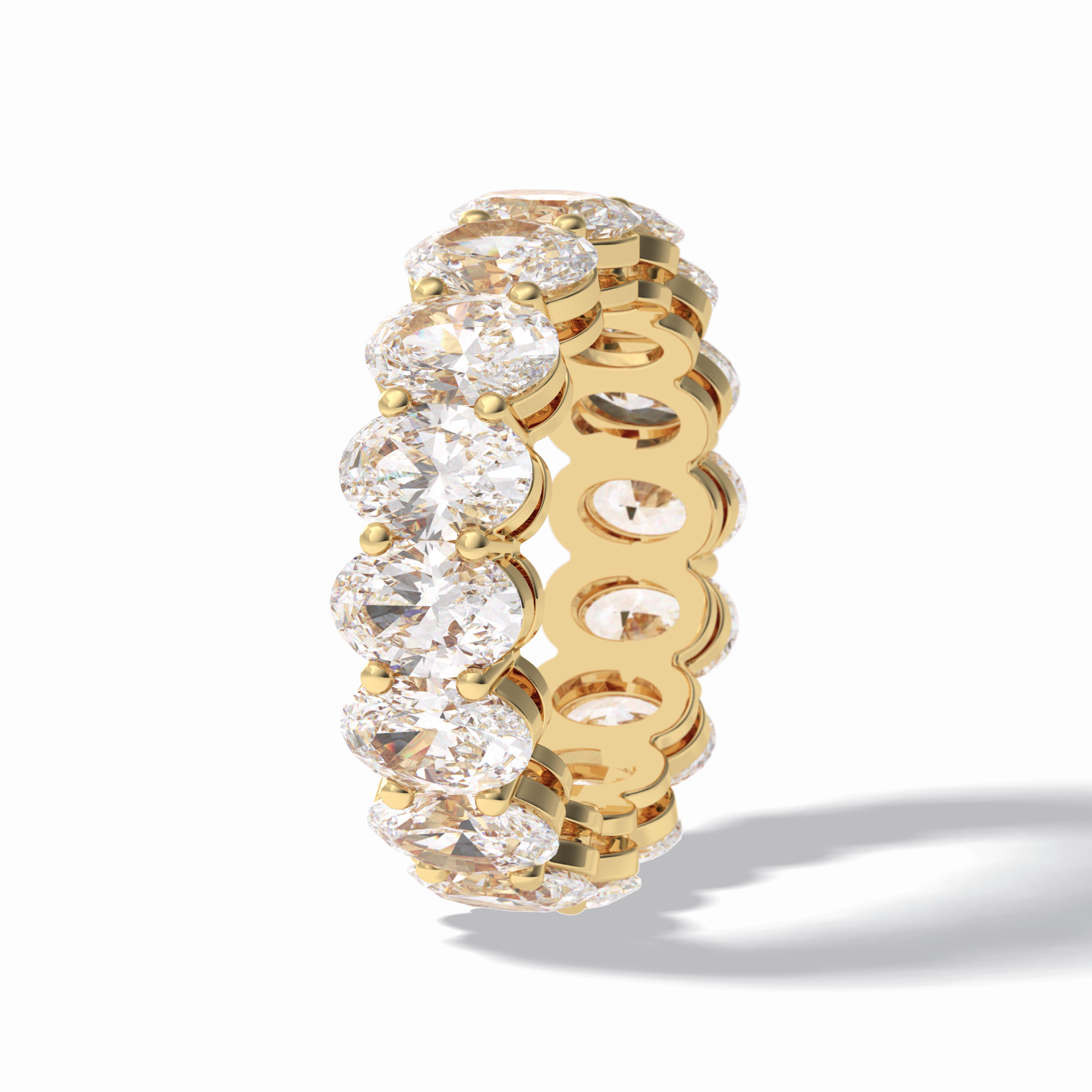 7.99 TCW Oval Style Full Eternity Wedding Band