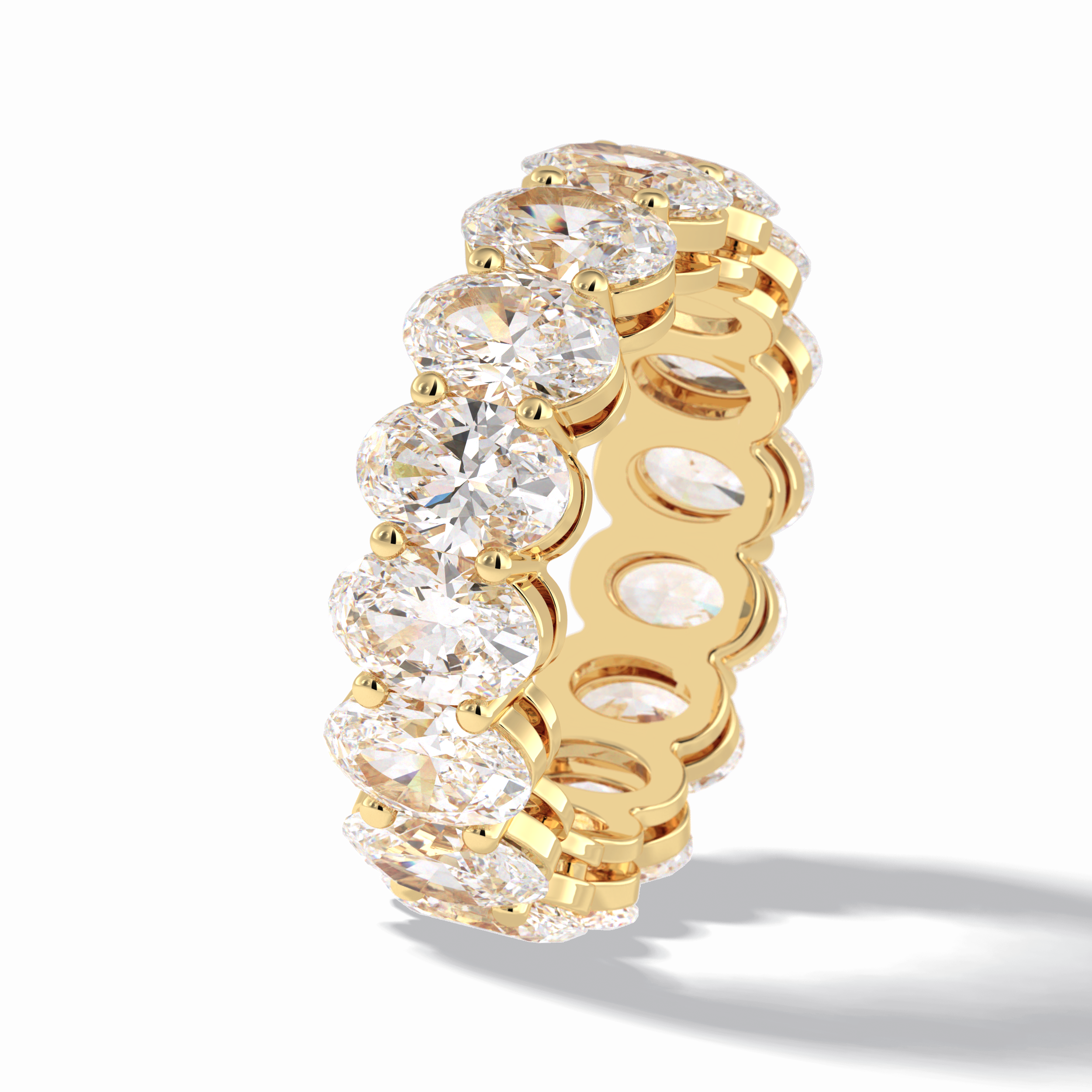 7.99 TCW Oval Style Full Eternity Wedding Band
