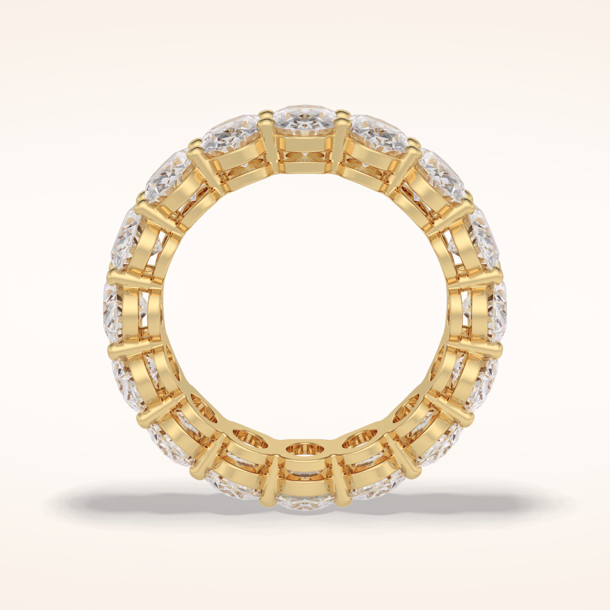 7.99 Oval Shaped Moissanite Full Eternity Wedding Band