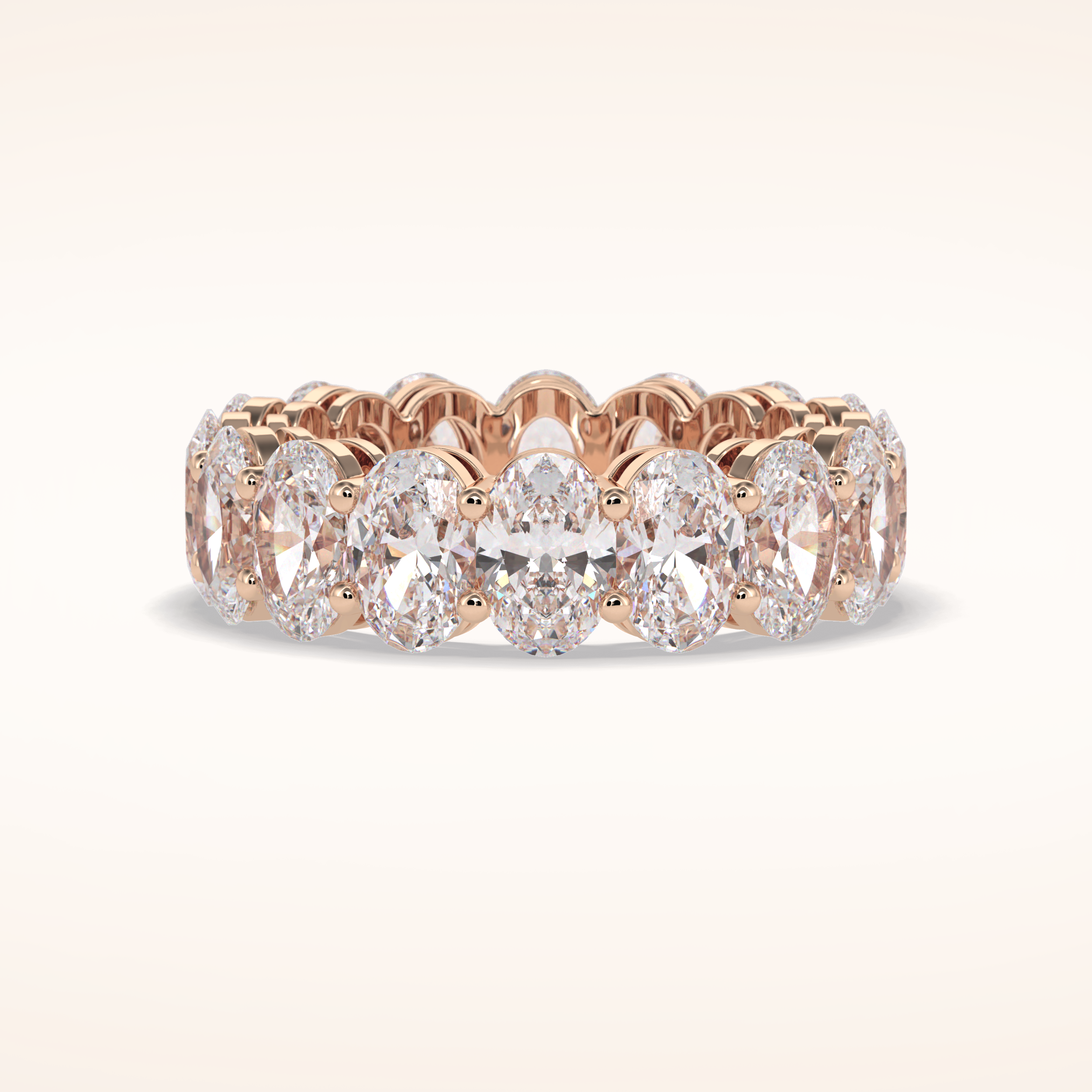 7.99 Oval Shaped Moissanite Full Eternity Wedding Band