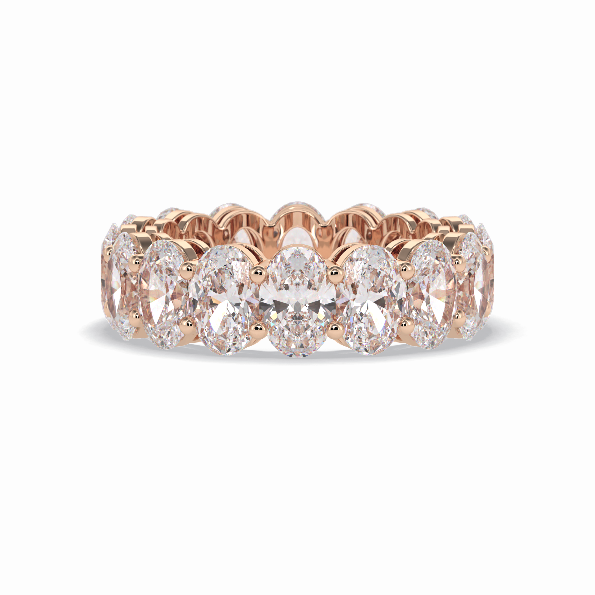 7.99 TCW Oval Style Full Eternity Wedding Band
