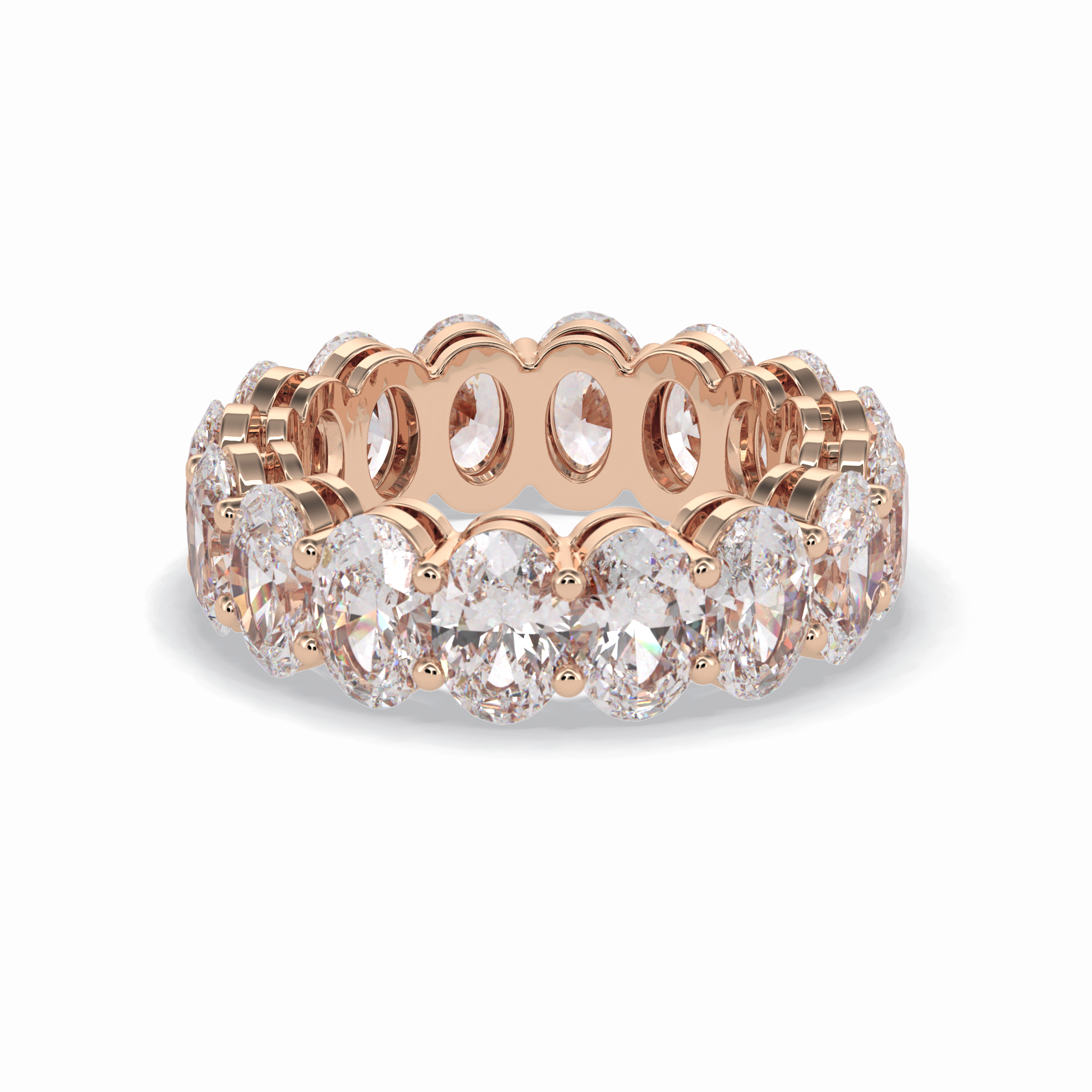 7.99 TCW Oval Style Full Eternity Wedding Band