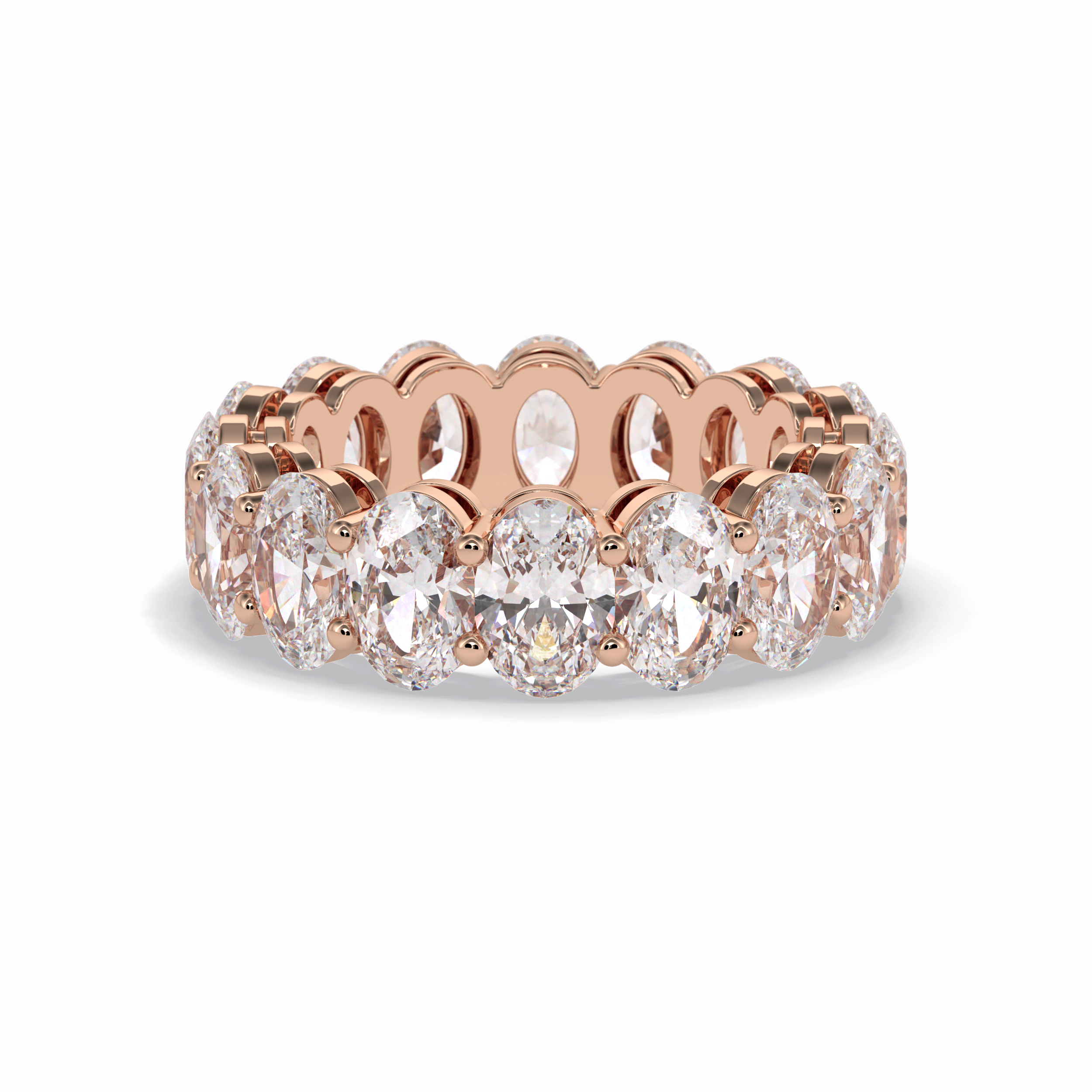 7.99 TCW Oval Style Full Eternity Wedding Band