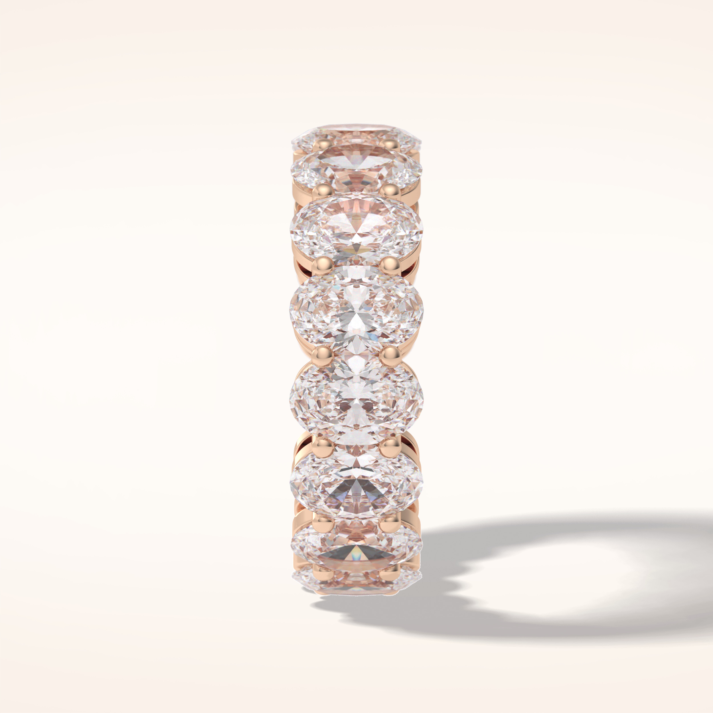 7.99 Oval Shaped Moissanite Full Eternity Wedding Band