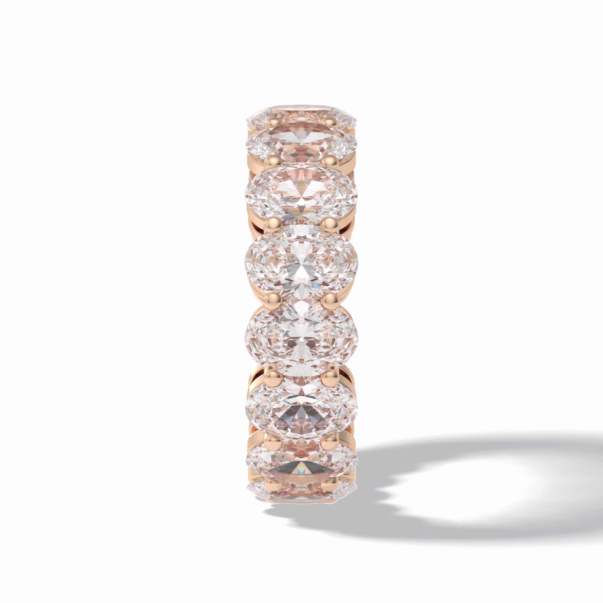 7.99 TCW Oval Style Full Eternity Wedding Band