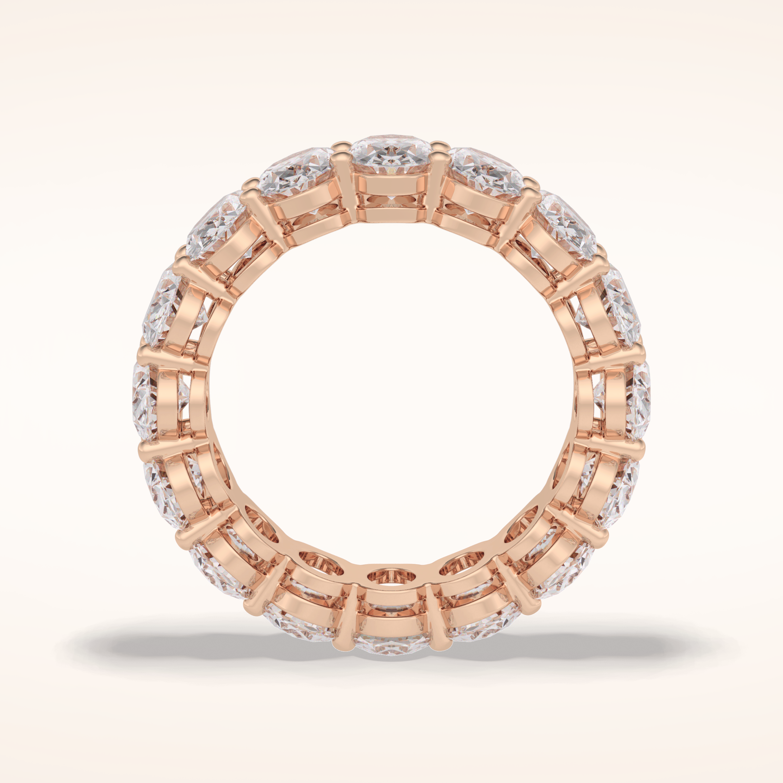 7.99 Oval Shaped Moissanite Full Eternity Wedding Band