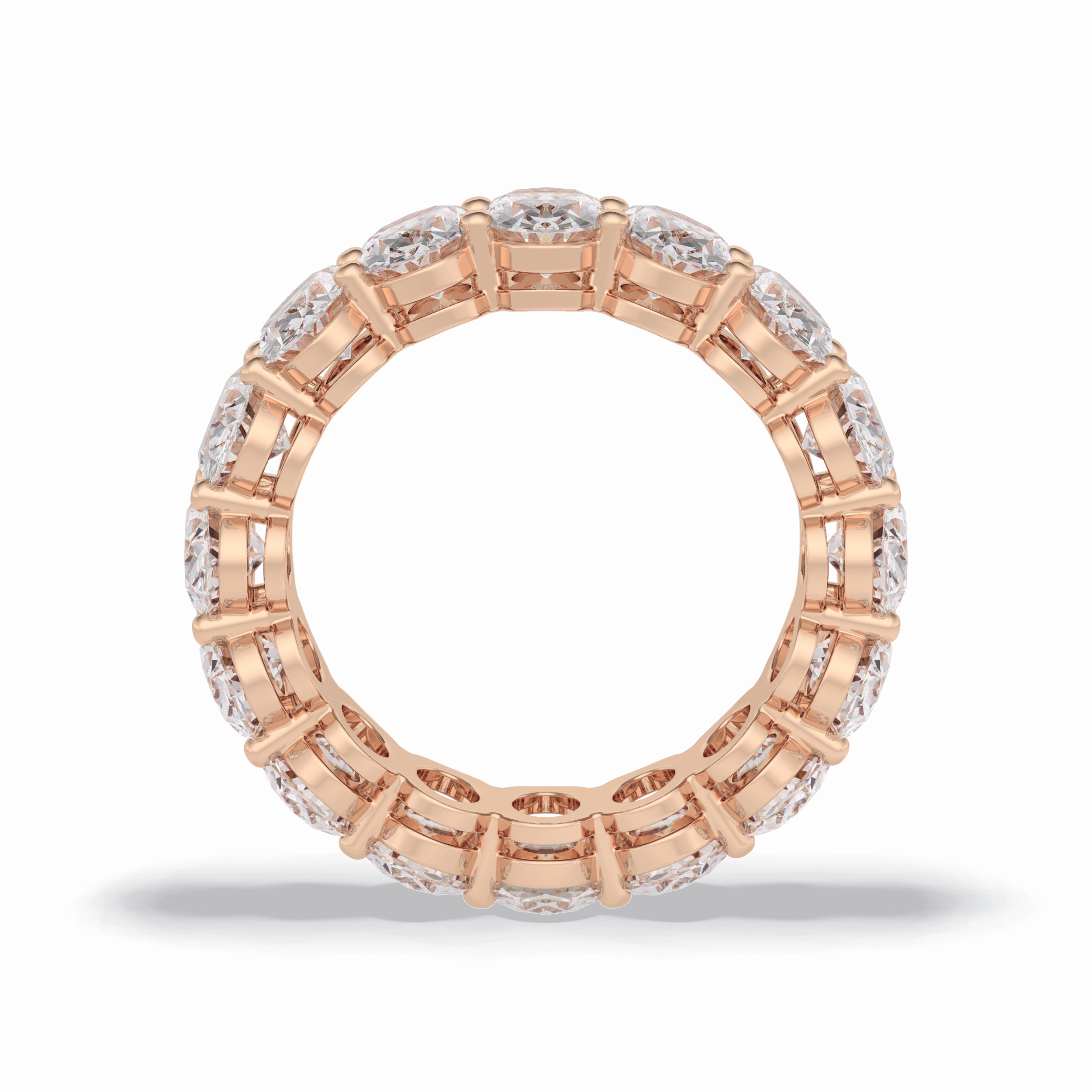 7.99 TCW Oval Style Full Eternity Wedding Band