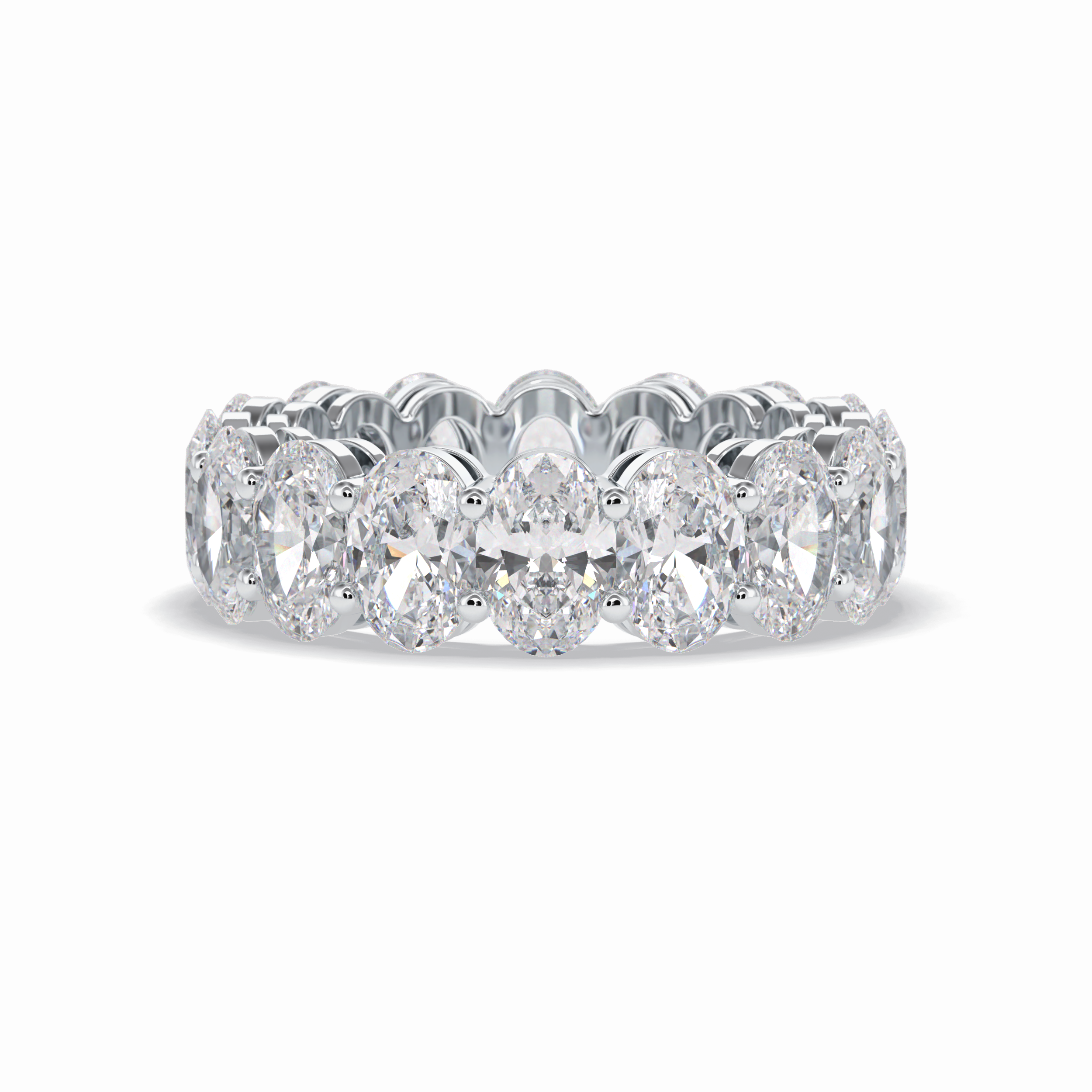 7.99 TCW Oval Style Full Eternity Wedding Band