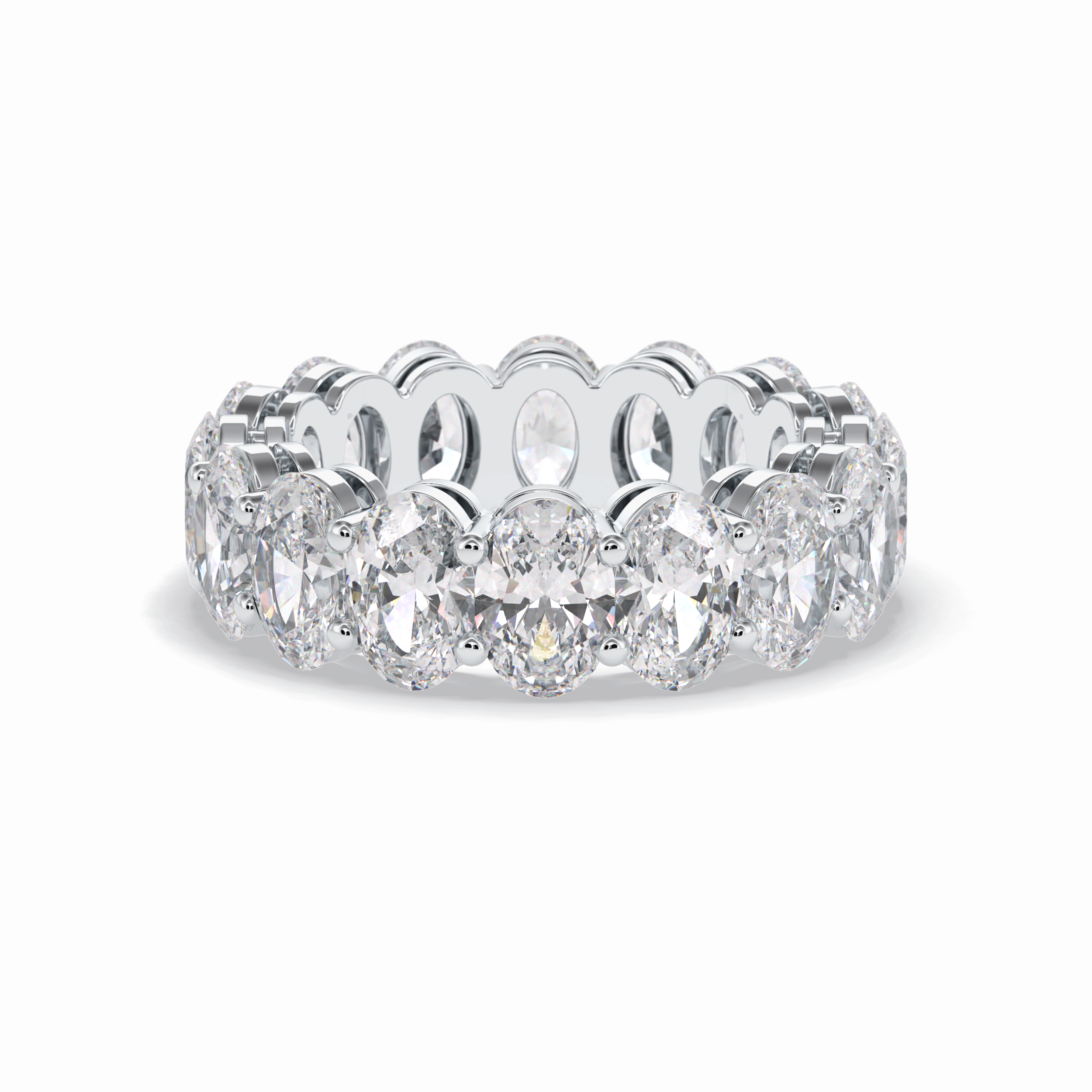 7.99 TCW Oval Style Full Eternity Wedding Band
