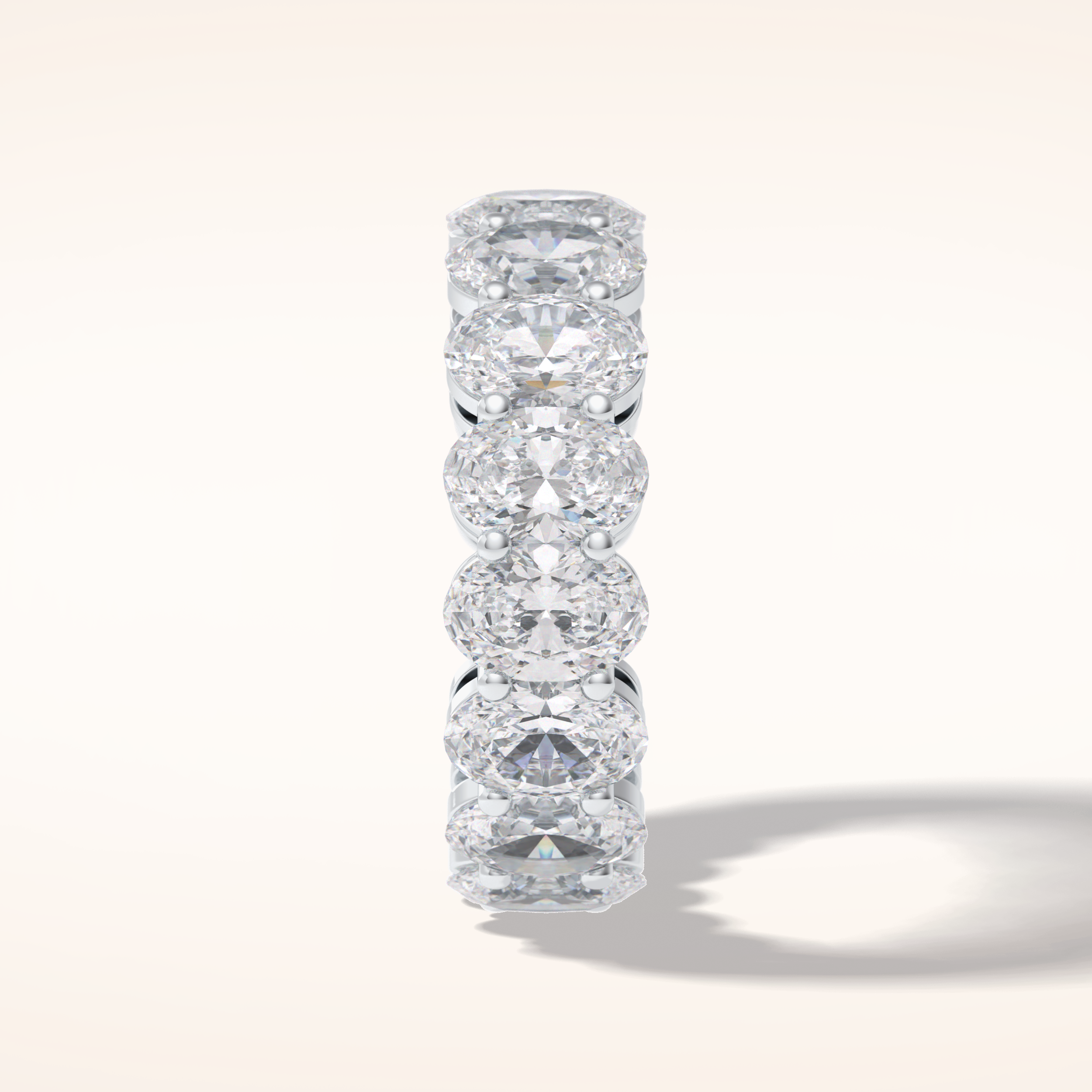 7.99 Oval Shaped Moissanite Full Eternity Wedding Band