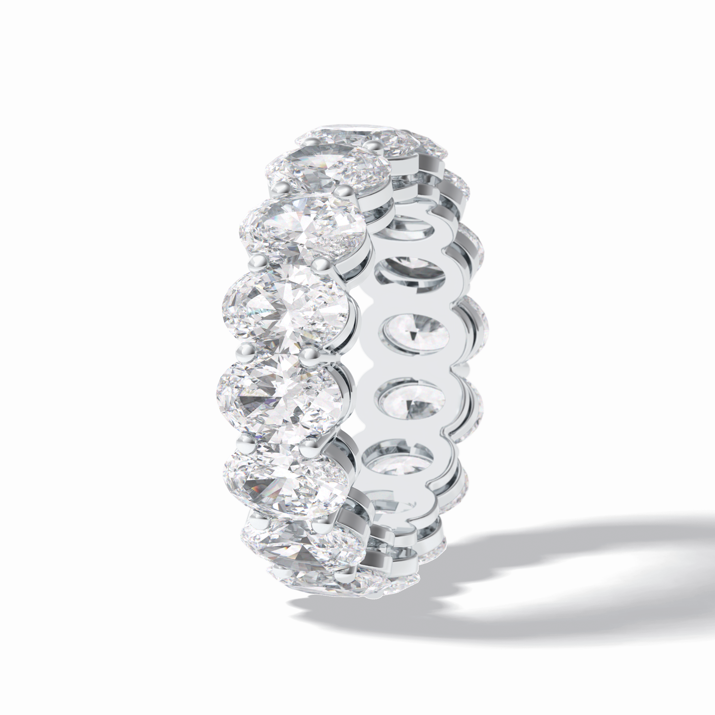 7.99 TCW Oval Style Full Eternity Wedding Band