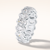 7.99 Oval Shaped Moissanite Full Eternity Wedding Band