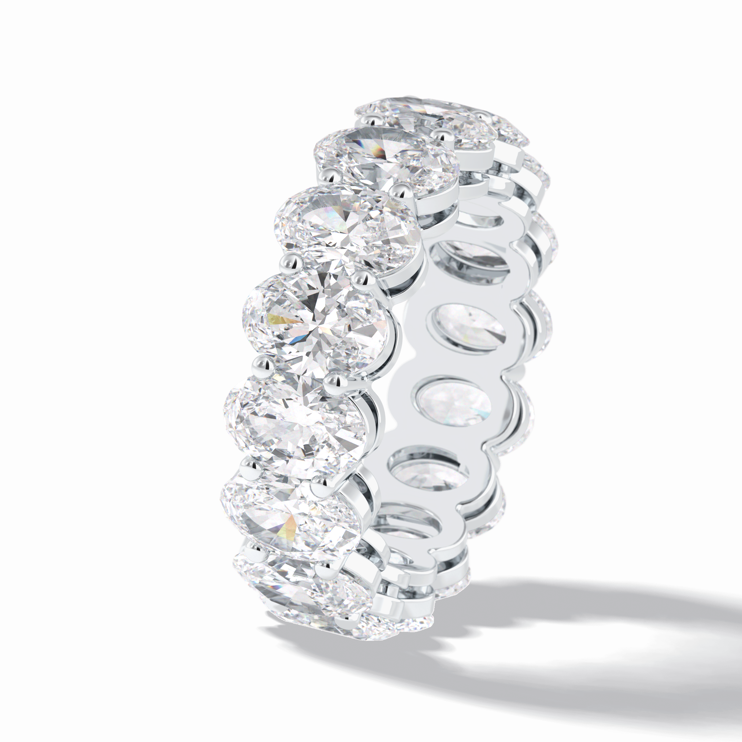 7.99 TCW Oval Style Full Eternity Wedding Band