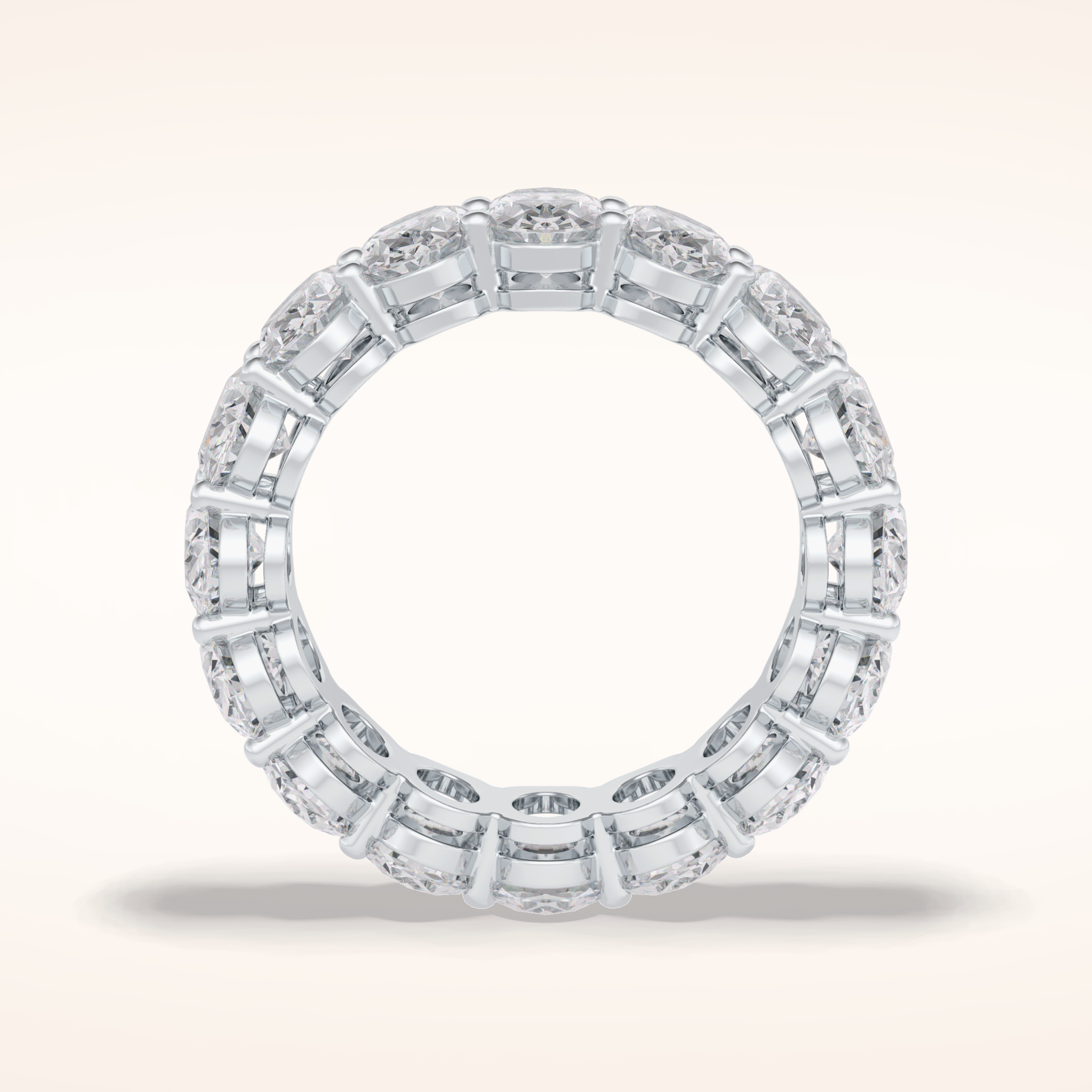 7.99 Oval Shaped Moissanite Full Eternity Wedding Band