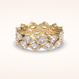 4.48 Pear Shaped Moissanite Full Eternity Wedding Band
