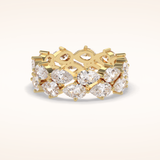4.48 Pear Shaped Moissanite Full Eternity Wedding Band
