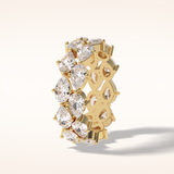 4.48 Pear Shaped Moissanite Full Eternity Wedding Band