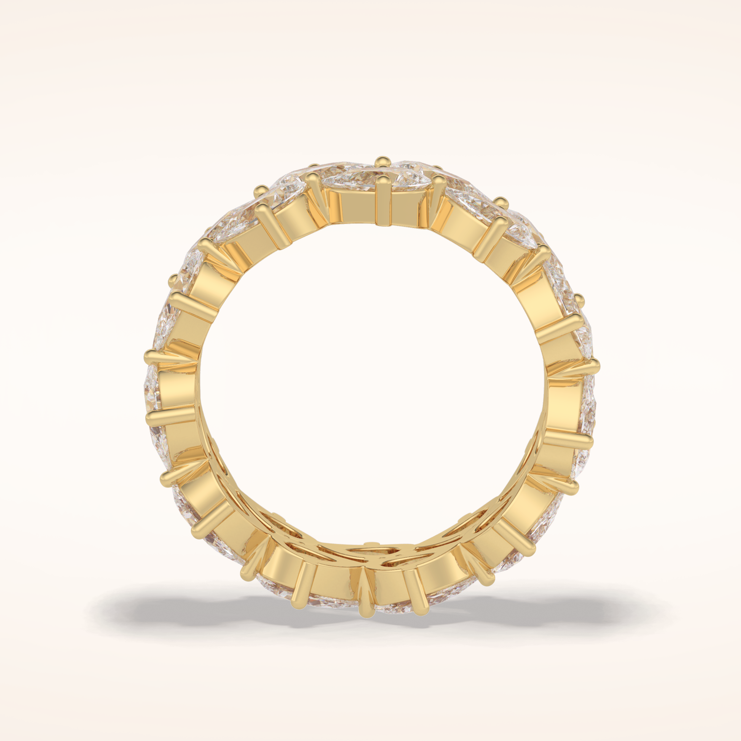 4.48 Pear Shaped Moissanite Full Eternity Wedding Band