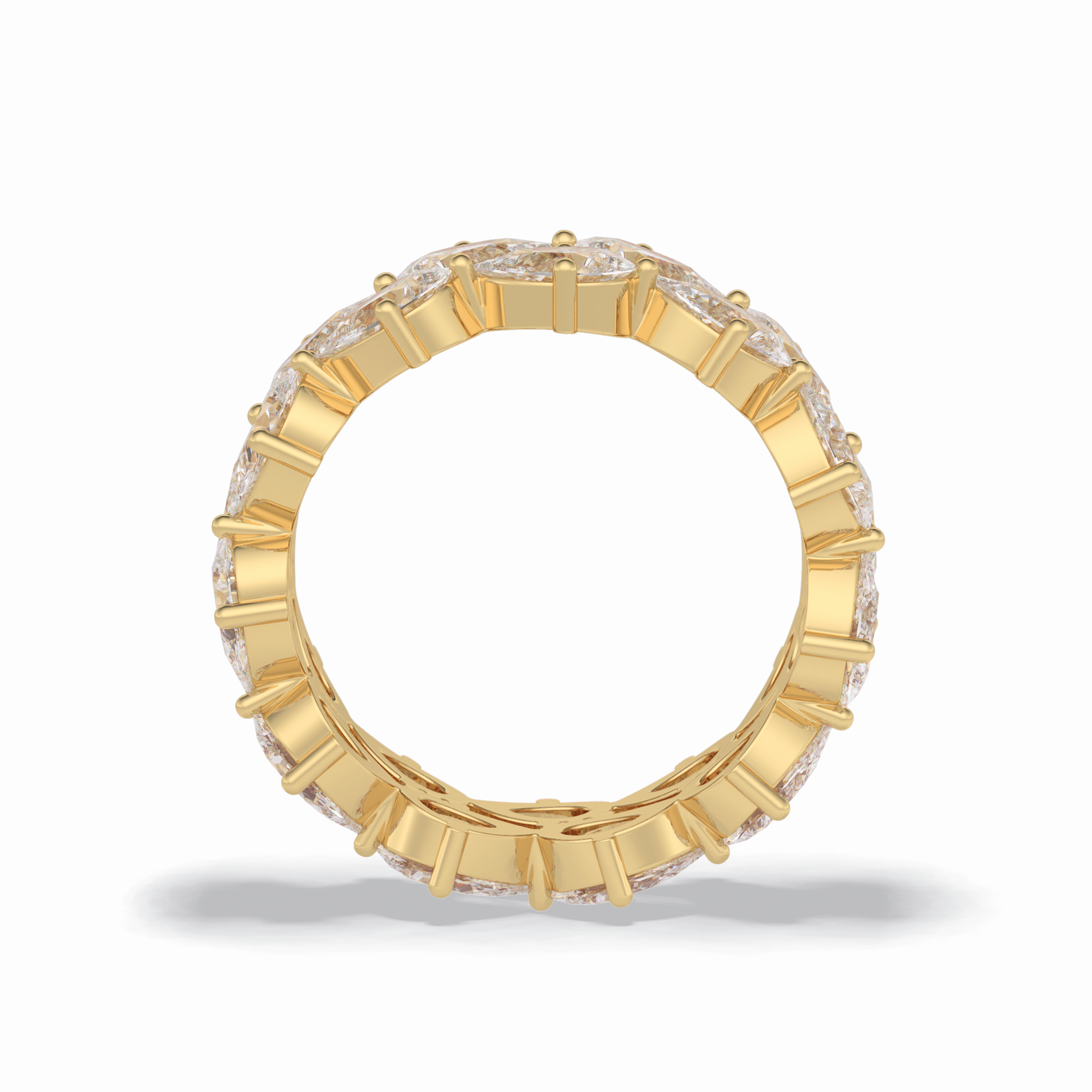 4.48 TCW Pear Style Full Eternity Wedding Band