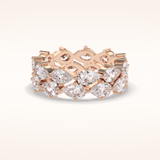 4.48 Pear Shaped Moissanite Full Eternity Wedding Band