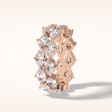 4.48 Pear Shaped Moissanite Full Eternity Wedding Band