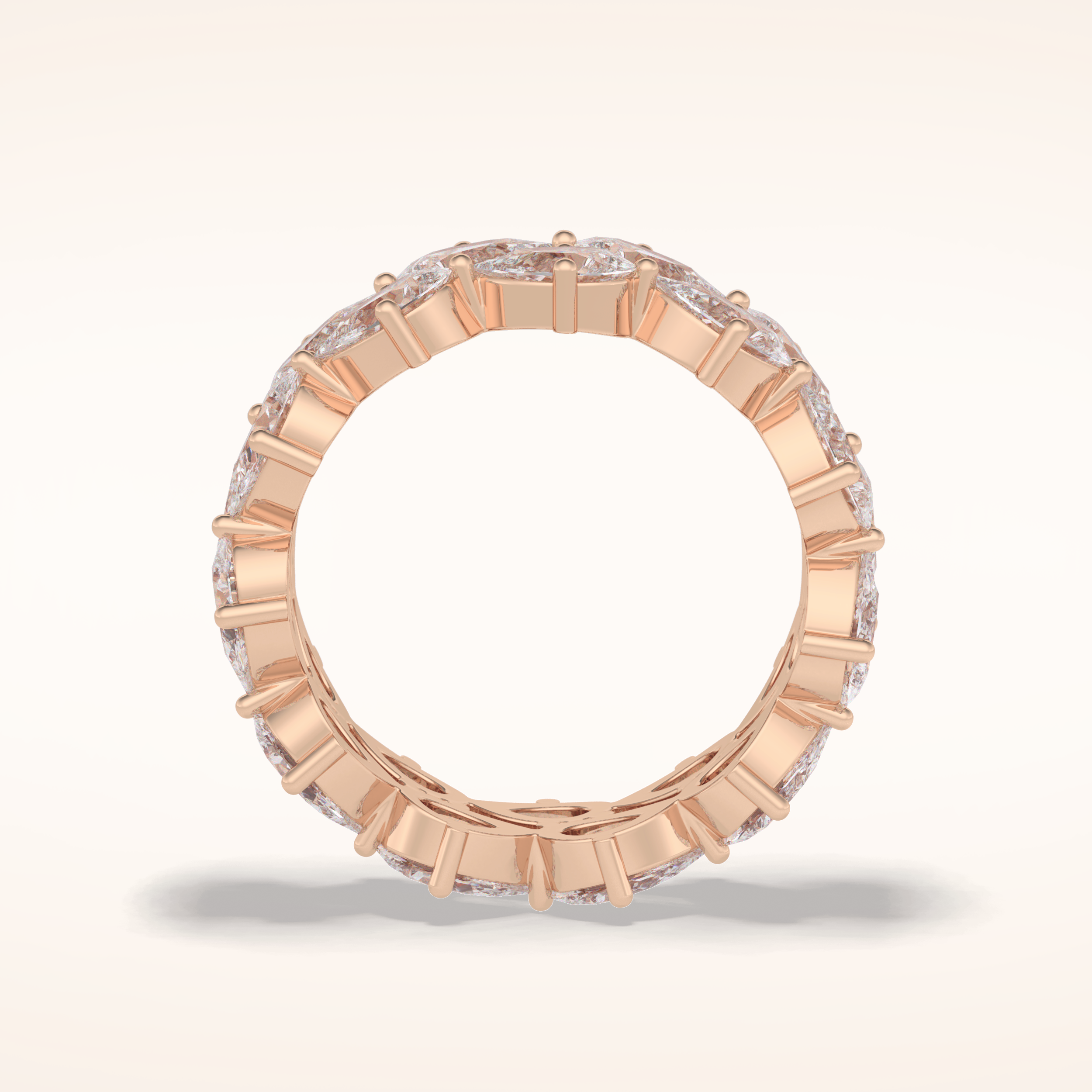 4.48 Pear Shaped Moissanite Full Eternity Wedding Band