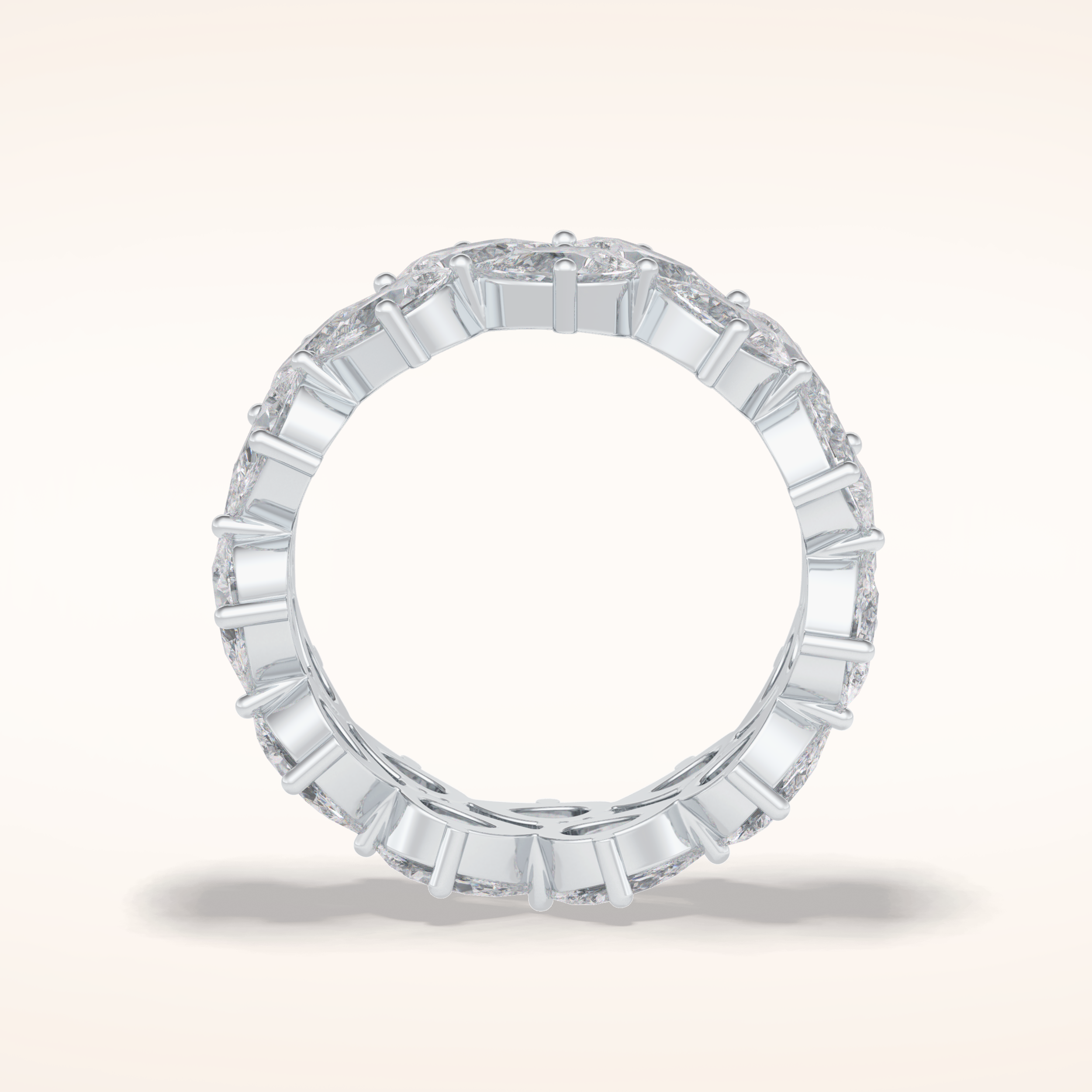 4.48 Pear Shaped Moissanite Full Eternity Wedding Band