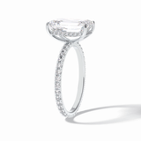 Emerald Hidden Halo & Pave Lab Grown Diamond Engagement Ring
