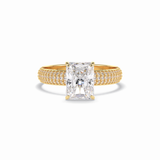 Radiant Pave Lab Grown Diamond Engagement Ring