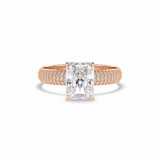 Radiant Pave Lab Grown Diamond Engagement Ring