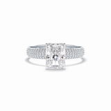 Radiant Pave Lab Grown Diamond Engagement Ring