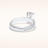 2 CT Radiant Shaped Pave Moissanite Engagement Ring