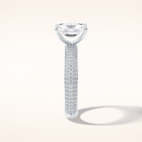 2 CT Radiant Shaped Pave Moissanite Engagement Ring