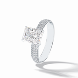 Radiant Pave Lab Grown Diamond Engagement Ring
