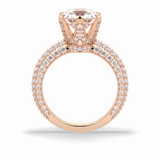 Round Pave Lab Grown Diamond Engagement Ring