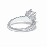Round Pave Lab Grown Diamond Engagement Ring