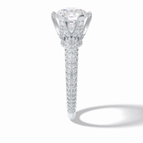 Round Pave Lab Grown Diamond Engagement Ring