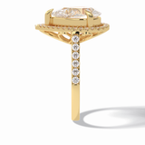 Pear Halo & Pave Lab Grown Diamond Engagement Ring
