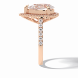 Pear Halo & Pave Lab Grown Diamond Engagement Ring