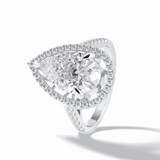 Pear Halo & Pave Lab Grown Diamond Engagement Ring