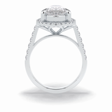 Pear Halo & Pave Lab Grown Diamond Engagement Ring