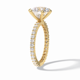 Round Pave Lab Grown Diamond Engagement Ring