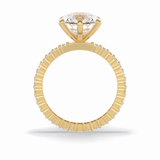 Round Pave Lab Grown Diamond Engagement Ring