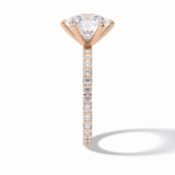 Round Pave Lab Grown Diamond Engagement Ring