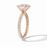 Round Pave Lab Grown Diamond Engagement Ring
