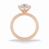 Round Pave Lab Grown Diamond Engagement Ring