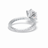 Round Pave Lab Grown Diamond Engagement Ring