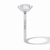 Round Pave Lab Grown Diamond Engagement Ring