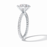 Round Pave Lab Grown Diamond Engagement Ring