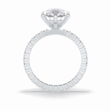 Round Pave Lab Grown Diamond Engagement Ring